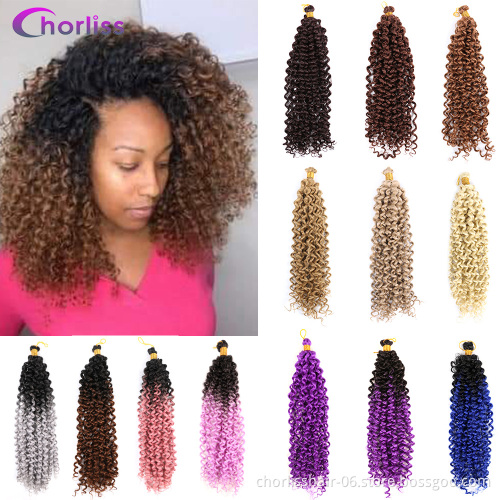 Wholesale 31 Colors Ombre Kinky Curly Water Wave Crochet Braiding Hair Deep Wave Passion Twist Synthetic Hair Extensions